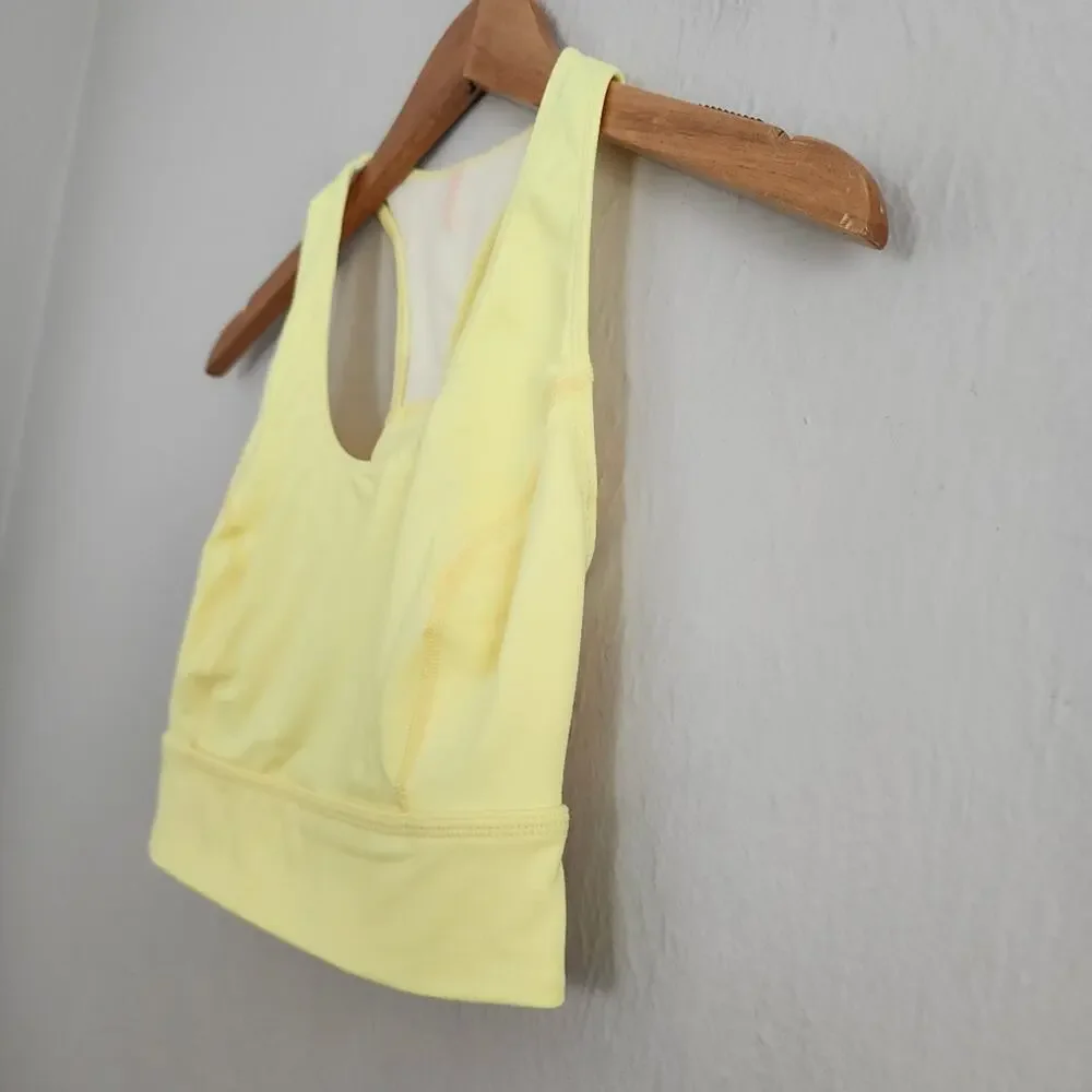 FP Movement Ashford Light Synergy Crop Top Lemon Verbena Yellow XS NEW - Picture 7 of 9